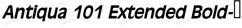 Antiqua 101 Extended Bold字体转换